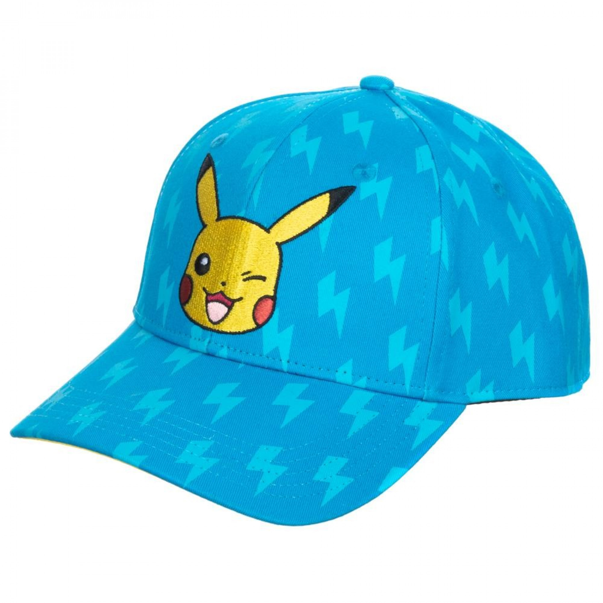 Pokemon Pikachu Lightning Bolt All Over Print Adjustable Snapback Hat